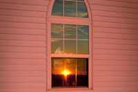 Church Window Sun Set